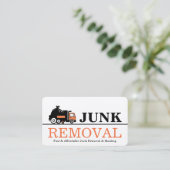 Junk Removal & Hauling Visitenkarte (Stehend Vorderseite)
