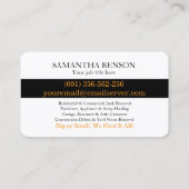 Junk Removal & Hauling Visitenkarte (Rückseite)