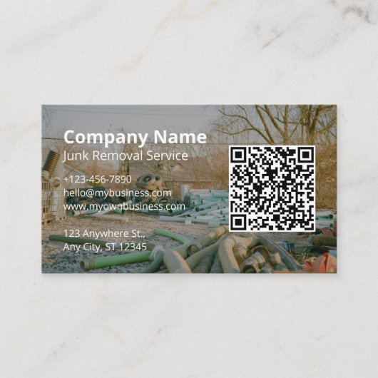 Junk Removal Impression Visitenkarte (Vorderseite)