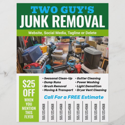 Junk Removal Phone Number Flyer (Vorne)