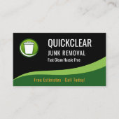 Junk Removal QR Code Professional Visitenkarte (Vorderseite)