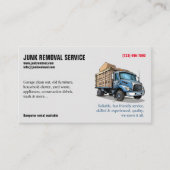 Junk Removal Service Visitenkarte (Vorderseite)