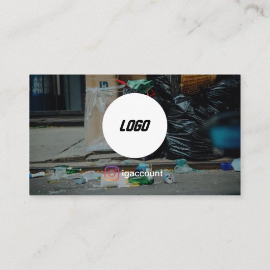 Junk Removal Service Visitenkarte (Rückseite)