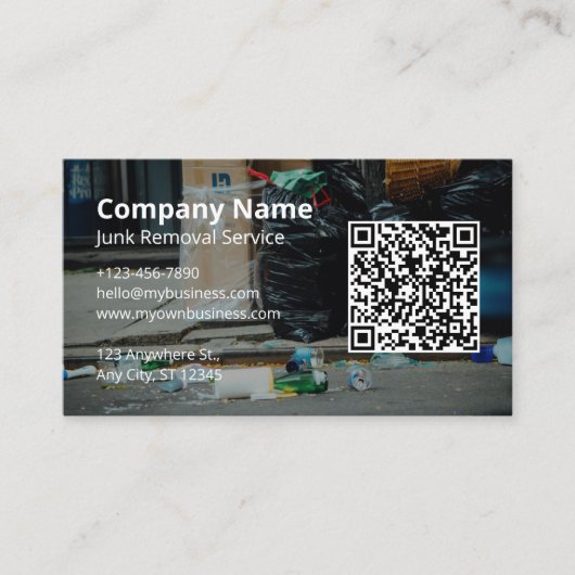 Junk Removal Service Visitenkarte (Vorderseite)