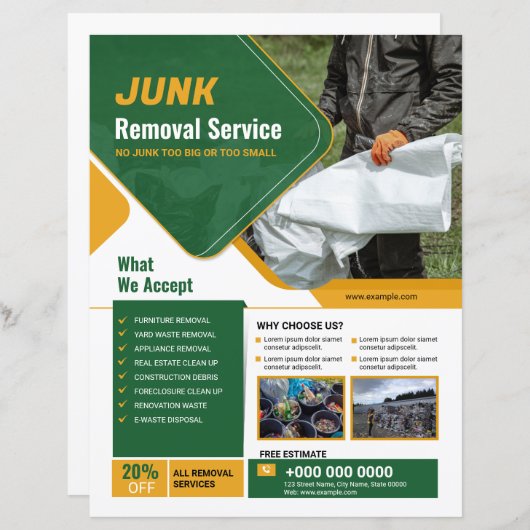 Junk Removal Services-Flyer (Vorne/Hinten)