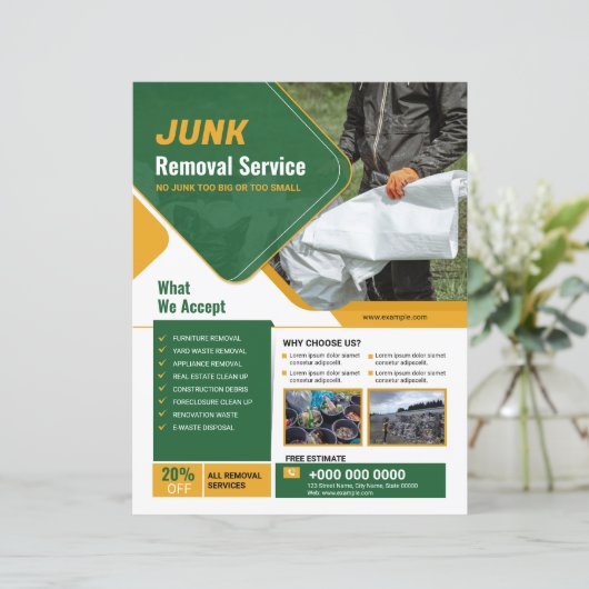 Junk Removal Services-Flyer (Stehend Vorderseite)