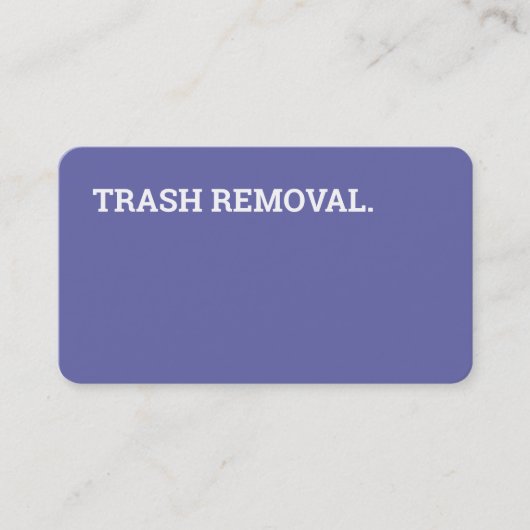 Junk Removal Trash Recycelnd Visitenkarte 2022 (Vorderseite)