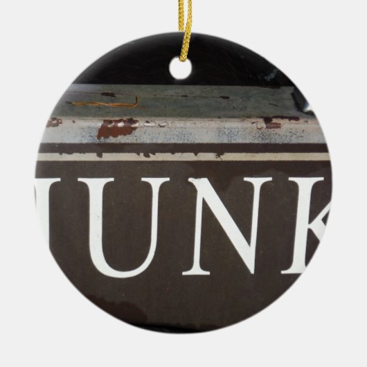 Junk: Vintages Truck-Zeichen Keramik Ornament (Vorne)