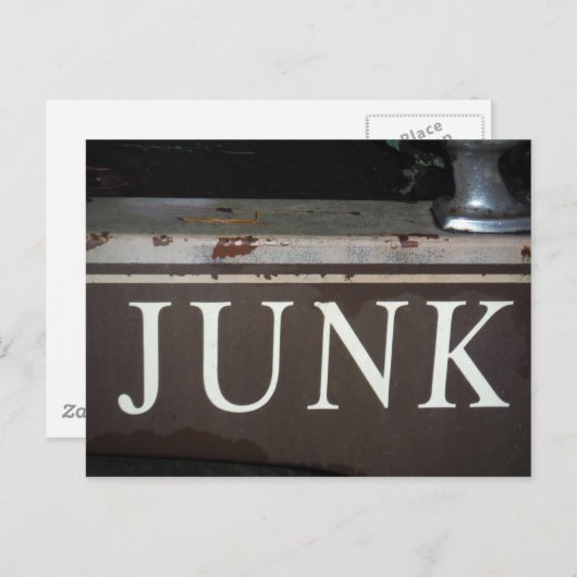 Junk: Vintages Truck-Zeichen Postkarte (Vorne/Hinten)