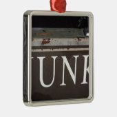 Junk: Vintages Truck-Zeichen Silbernes Ornament (Rechts)