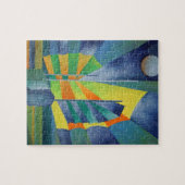 Junk vor dem Hintergrund des Seidenmondes Puzzle (Horizontal)