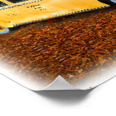 Junk Yard Classic Yellow Taxi Poster (Ecke)