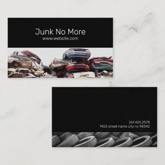 Junk Yard Gerecycelt Visitenkarte (Vorne/Hinten)