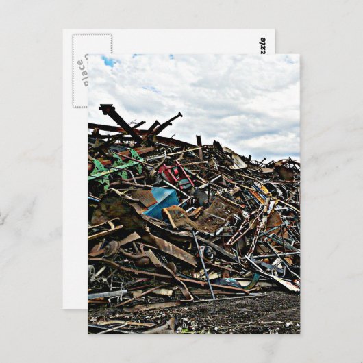 Junk Yard Scrap Metal am Depot Postkarte (Vorne/Hinten)