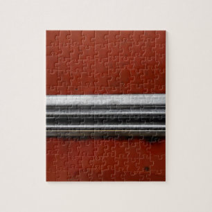 Junk Yard Vintage Auto, Rot und Silver Old Paint Puzzle