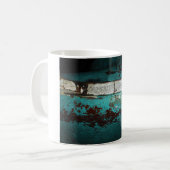 Junk Yard Vintage Car 50's aquamarine Aqua Kaffeetasse (Vorderseite Links)