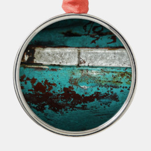 Junk Yard Vintage Car 50's aquamarine Aqua Ornament Aus Metall