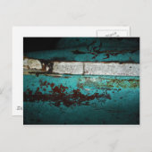 Junk Yard Vintage Car 50's aquamarine Aqua Postkarte (Vorne/Hinten)