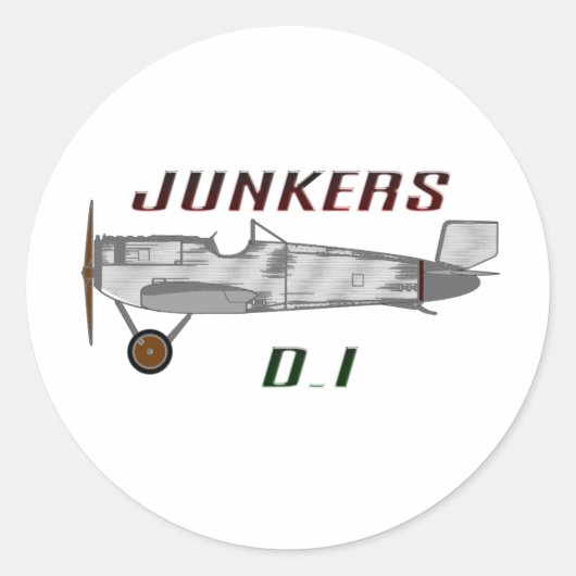 Junkers D.I Runder Aufkleber (Vorderseite)
