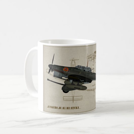 Junkers-Ju88-Stuka Kaffeetasse (Vorderseite Links)