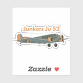 Junkers Ju 52 German WW2 Airplane Aufkleber (Blatt)