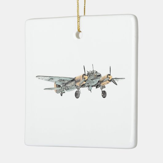 Junkers Ju 88 Bomber Keramikornament (Links)