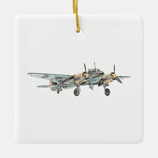 Junkers Ju 88 Bomber Keramikornament (Vorderseite)