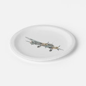 Junkers Ju 88 Bomber Pappteller (Schrägansicht)