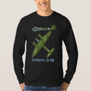 Junkers Ju 88 German Ww2 Fast Bomber Flugzeug Diag T-Shirt