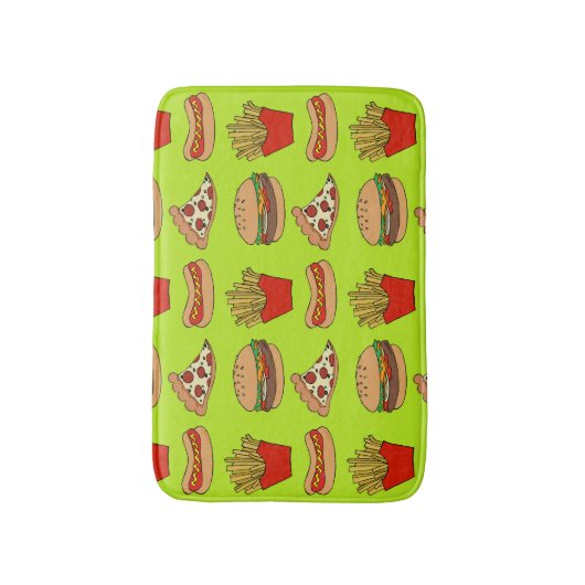 Junkfood-Badezimmerteppich Badematte (Vorderseite Vertikal)