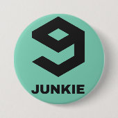 Junkie 9gag! Wenn 9000 Posten nicht genug. sind. Button (Vorderseite)
