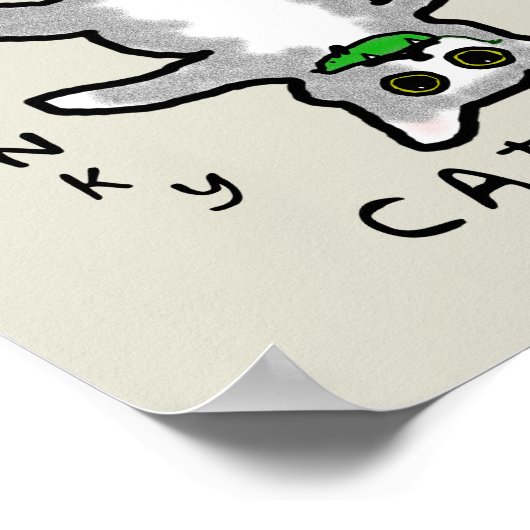 Junky Cat - Runter von der Maus! -Poster Poster (Ecke)