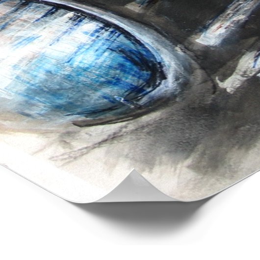 Junkyard Car Print Poster (Ecke)