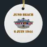 Juno Beach 1944 Keramikornament<br><div class="desc">Juno Beach 1944 Normandie Landung</div>