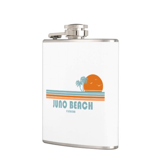 Juno Beach Florida Sun Palm Trees Flachmann (Links)