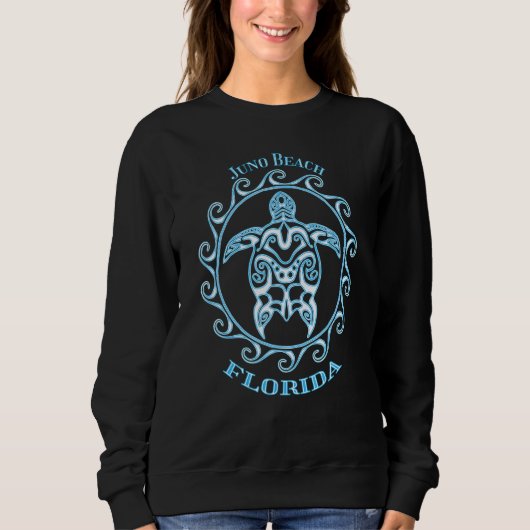 Juno Beach Florida Tribal Sea Turtle Summer Sweatshirt (Vorderseite)