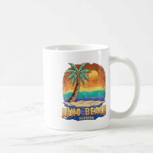Juno Beach Florida Vintag zerrüttetes Souvenir Kaffeetasse (Rechts)