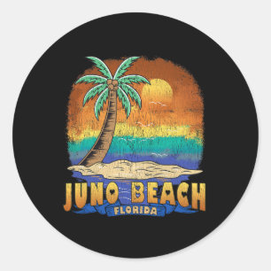 Juno Beach Florida Vintag zerrüttetes Souvenir Runder Aufkleber