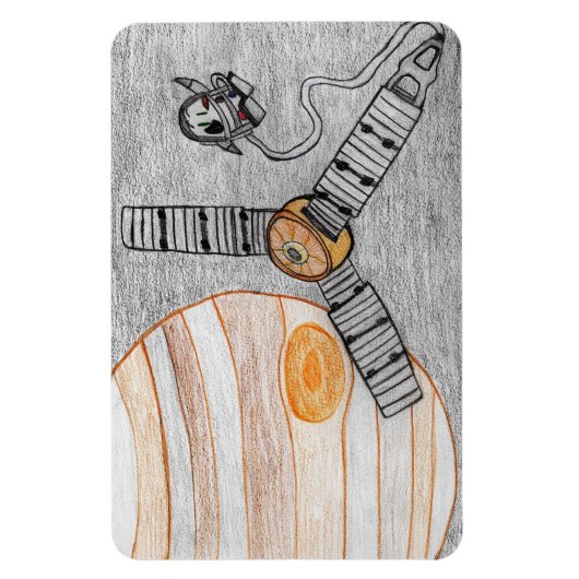 "Juno erreicht Jupiter" Magnet (4"x6") (Vertikal)