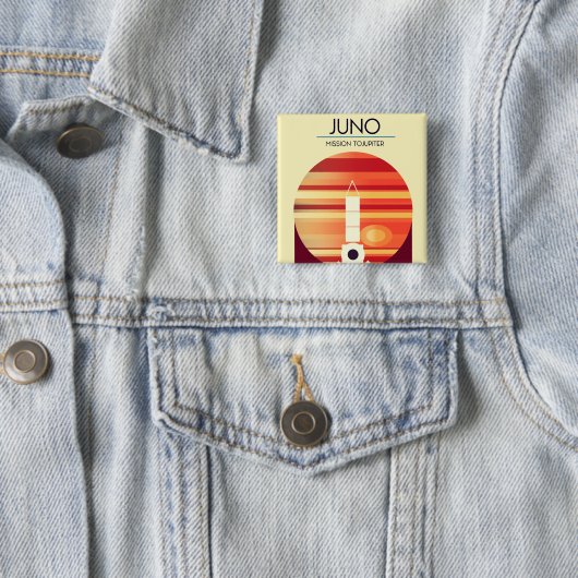 Juno - Mission to Jupiter Space Art Button (Beispiel)