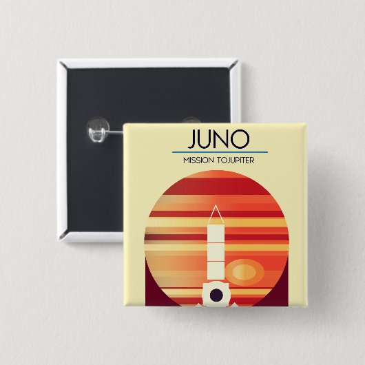 Juno - Mission to Jupiter Space Art Button (Vorne & Hinten)