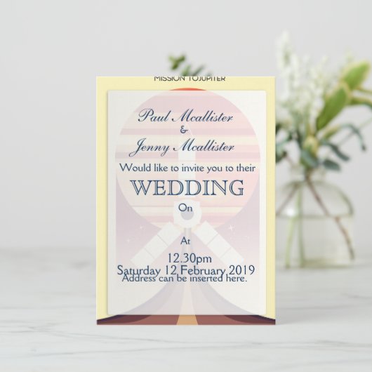 Juno - Mission to Jupiter Space Art Einladung (Stehend Vorderseite)