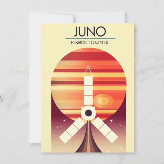 Juno - Mission to Jupiter Space Art Einladung (Rückseite)
