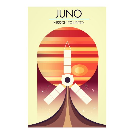 Juno - Mission to Jupiter Space Art Fotodruck (Vorne)