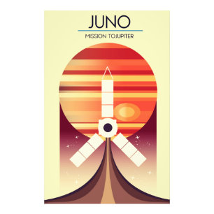 Juno - Mission zum Jupiter Weltraumkunst Fotodruck
