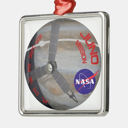 Juno: Programm-Logo Silbernes Ornament (Links)
