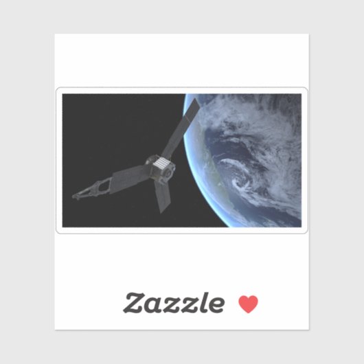 Juno Raumfahrzeug während der Erde Flyby Aufkleber (Blatt)