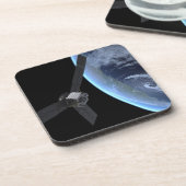 Juno Raumfahrzeug während der Erde Flyby Getränkeuntersetzer (Linke Seite)