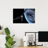 Juno Raumfahrzeug während der Erde Flyby Poster (Heimbüro)