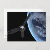 Juno Raumfahrzeug während der Erde Flyby Postkarte (Vorne/Hinten)
